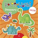 Kolorowanki z naklejkami Dinozaury