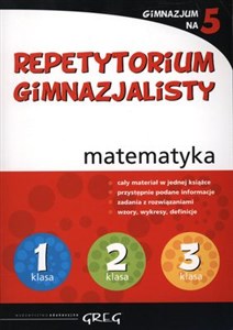 Repetytorium gimnazjalisty matematyka Gimnazjum na 5