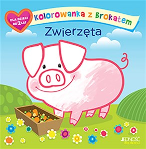 Kolorowanka z brokatem Zwierzęta