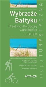 Wybrzeże Bałtyku mapa 1:50 000 Mrzeżyno - Kołobrzeg - Jarosławiec