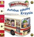 Autobus szkolny krzysia mały chłopiec