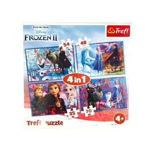 Puzzle 4w1 Frozen 2 Podróż w nieznane