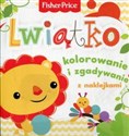 Fisher Price Kolorowanka podłogowa Lwiątko kolorowanie i zgadywanie z naklejkami - 