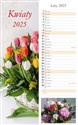 Kalendarz 2025 ścienny pasek Kwiaty 
