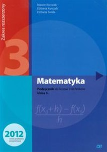 Matematyka 3 Podręcznik Zakres rozszerzony Szkoła ponadgimnazjalna