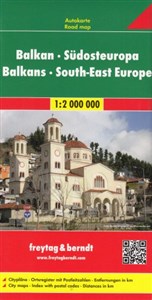 Bałkany Europa Południowa mapa drogowa 1:2 000 000