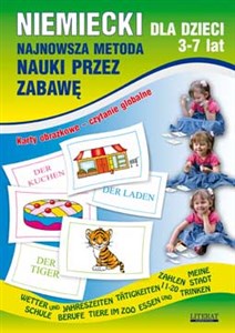 Niemiecki dla dzieci 3-7 lat Najnowsza metoda nauki przez zabawę. Karty obrazkowe... Wetter und Jahreszeiten, Taetigkeiten, Zahlen 11-20, Meine Stadt, Schule, Berufe, Tiere im Zoo...