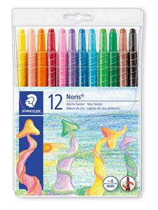Twistery wykręcane kredki woskowe 12 kolorów