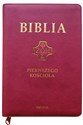 Biblia Pierwszego Kościoła purpurowa ze złoceniami, z paginatorami i suwakiem