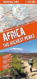 Africa the highest peaks 1:150 000 trekking map
