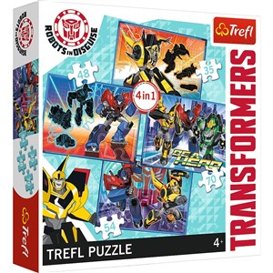 Puzzle 4w1 Transformers Czas na transformację
