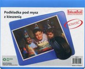 Podkładka pod mysz z kieszenią niebieska