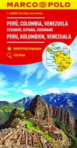 Peru Kolumbia Wenezuela Ekwador Gujana Surinam 1:4 000 000