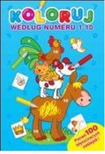 Koloruj według numeru 1-10 niebieska