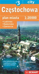 Częstochowa plus 3 1:20 000 plan miasta