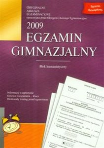 Egzamin gimnazjalny 2009 Blok humanistyczny Oryginalne arkusze egzaminacyjne