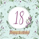 Karnet Swarovski kwadrat Urodziny 18 CL2218