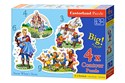 Puzzle konturowe 4w1 3-4-6-9 elementów Snow White's Story