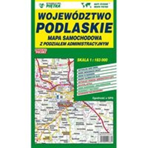 Województwo podlaskie Mapa samochodowa 1:183 000