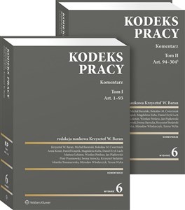 Kodeks pracy. Komentarz Tom I i II - Księgarnia UK