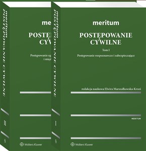 Postępowanie cywilne MERITUM Tom 1/2 Tom I Postepowanie rozpoznawcze i zabezpieczające + Tom II Postępowanie egzekucyjne, arbitrażowe i - Księgarnia UK