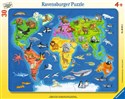 Puzzle Mapa Świata zwierząt 30 - 