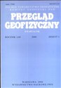 Przegląd Geofizyczny Rocznik LIII 1/2008 Kwartalnik