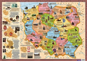 Polska Województwa mapa konturowa 1:1 500 000 Junior (Mappuzzle) Plakat