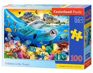Puzzle 100 Delfiny w tropikach B-111169