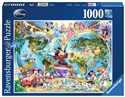 Puzzle 1000 Disney Mapa świata wg Disney'a 