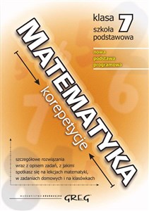 Matematyka - korepetycje - szkoła podstawowa, klasa 7 - Księgarnia UK