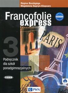 Francofolie express 3 Podręcznik + CD Szkoła ponadgimnazjalna - Księgarnia Niemcy (DE)