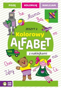 Kolorowy alfabet z naklejkami Zeszyt 2