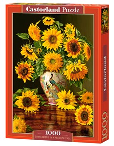 Puzzle 1000 Sunflowers in a Peacock Vase - Księgarnia UK