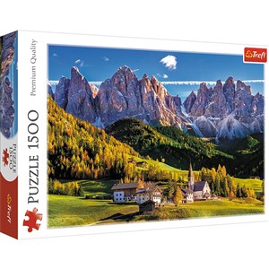 Puzzle Dolina Val di Funes, Dolomity, Włochy 1500