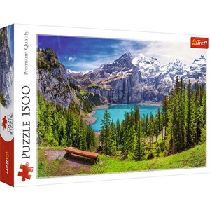 Puzzle 1500 Jezioro Oeschinen Alpy Szwajcaria - Księgarnia Niemcy (DE)