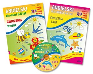 Angielski dla dzieci 6-8 lat Ćwiczenia wiosna + Ćwiczenia lato Pakiet z płytą CD