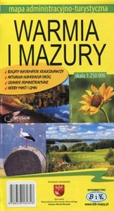 Warmia i Mazury mapa administracyjno-turystyczna 1:250 000 - Księgarnia Niemcy (DE)