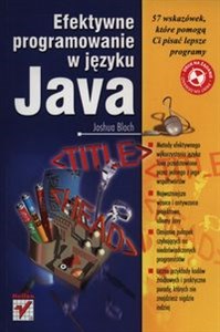 Efektywne programowanie w języku Java - Księgarnia UK
