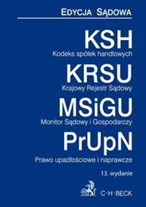 Kodeks Spółek Handlowych Krajowy Rejestr Sądowy Monitor Sądowy i Gospodarczy Prawo upadłościowe i naprawcze