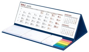 Kalendarz 2025 z notesem maxi granatowy  - Księgarnia UK