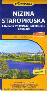 Nizina Staropruska mapa turystyczna Lidzbark Warmiński, Bartoszyce i okolice