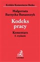 Kodeks Pracy  Komentarz - Małgorzata Barzycka-Banaszczyk