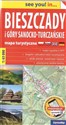 Bieszczady i Góry Sanocko-Turczańskie papierowa mapa turystyczna 1:65 000