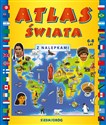 Atlas świata z nalepkami