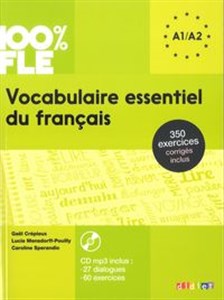 100% FLE Vocabulaire essentiel du français A1-A2+CD - Księgarnia UK