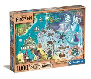 Puzzle 1000 Story maps Frozen 39666 - Księgarnia UK