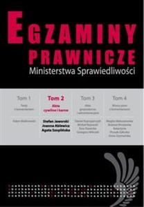 Egzaminy prawnicze Ministersrwa Sprawiedliwości t.2 - Księgarnia Niemcy (DE)