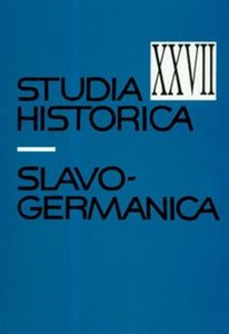 Slavo Germanica XXVII Studia Historica - Księgarnia Niemcy (DE)