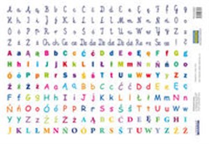 Naklejki Litery/Alfabet (240 naklejek) - Księgarnia Niemcy (DE)